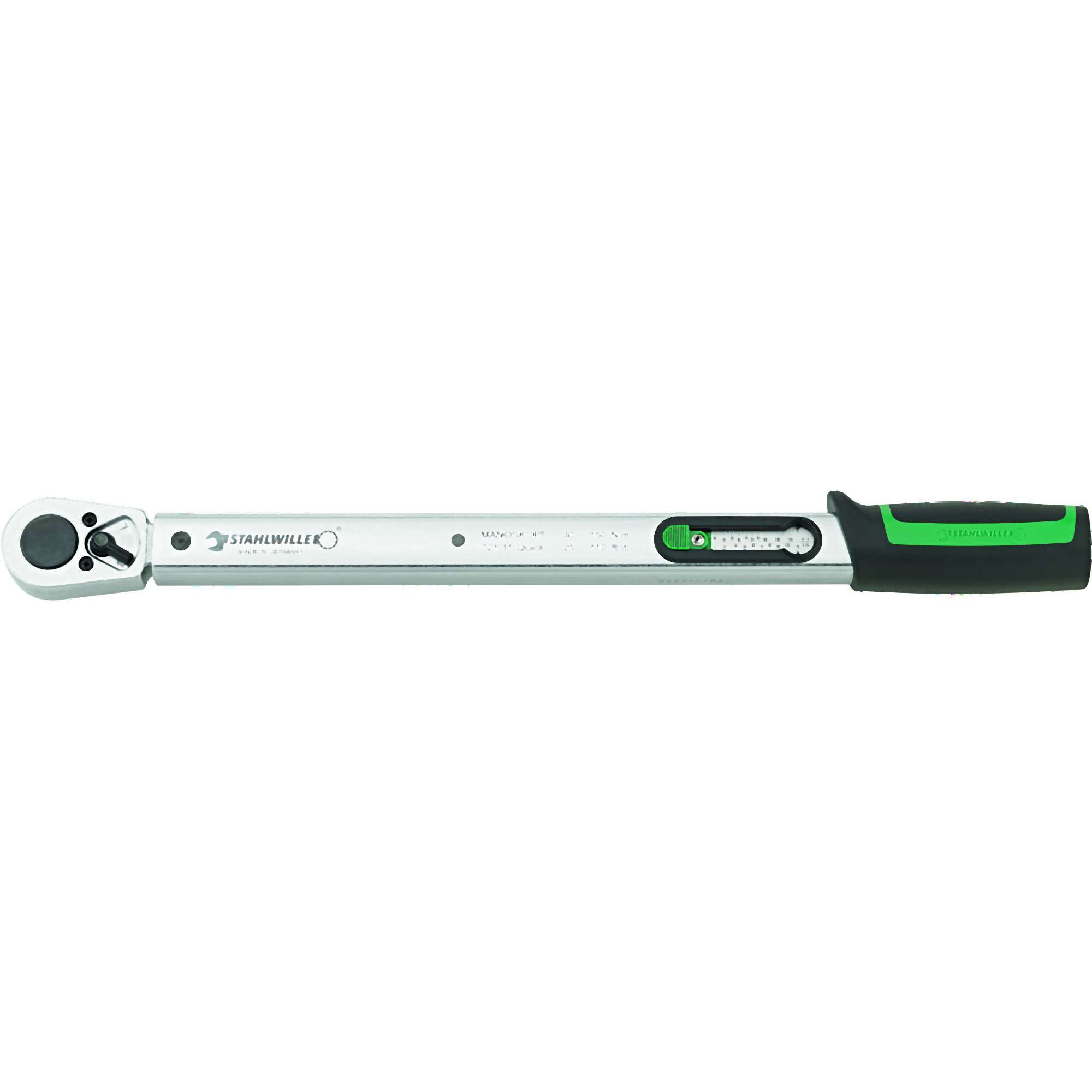 Stahlwille Manoskop Torque Wrench — 30-150 Nm, 1/2in., 452mm Length, Quick Adjustment, Model# 721